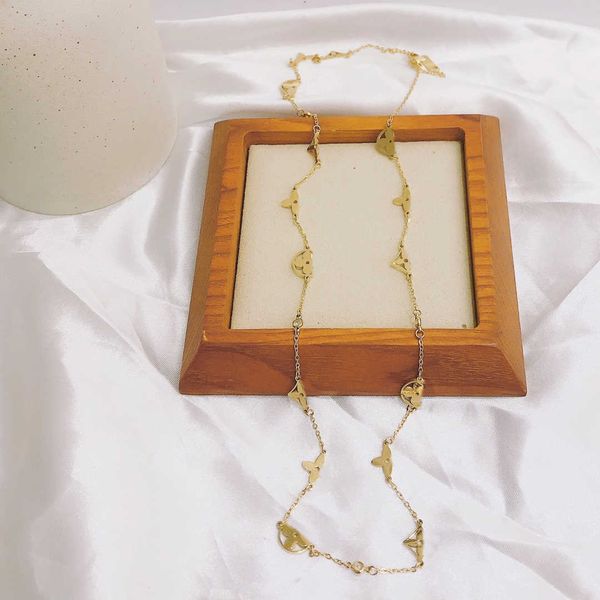 

fashion women 18k gold plated stainless steel necklace designer necklaces choker letter pendant chain crystal cubic zirconia wedding jewelry, Silver