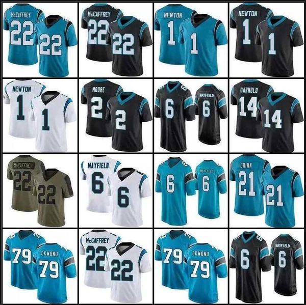 

baker mayfield custom jersey polo sew carolina''panthers''gifts dj moore jeremy chinn christian mccaffrey ikem ekwonu sa, Black