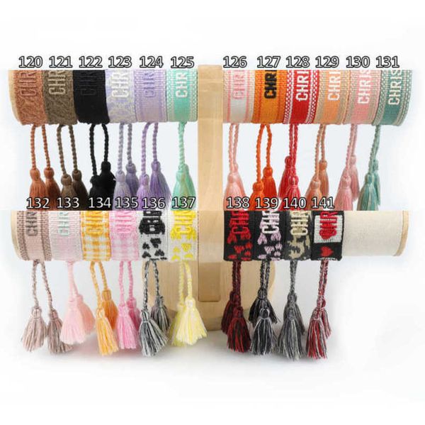 

luxury fashion women's bracelets brand bangle d jewelry designer letter hand woven bracelet simple wrist bohemian rope trinket men girl, Black