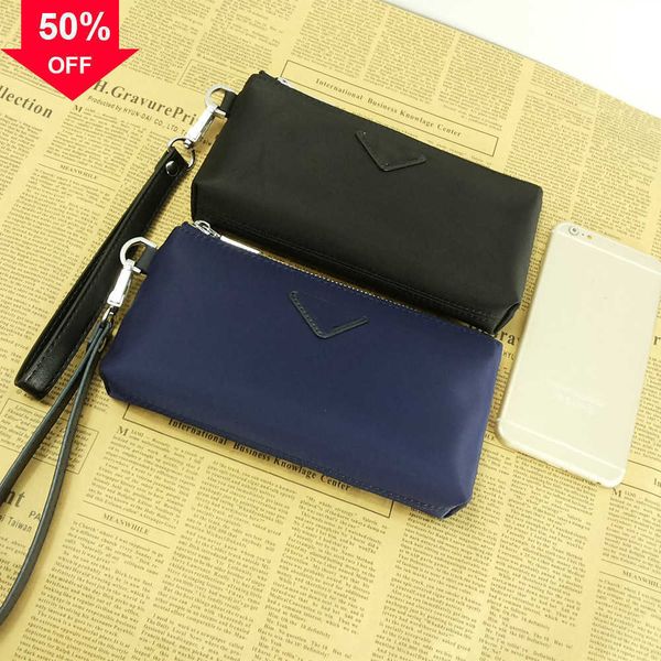 

luxury designer 2022 multi-purpose handbag men's women's neutral small wallet waterproof oxford canvas mini mobile phone wallet si, Red;black