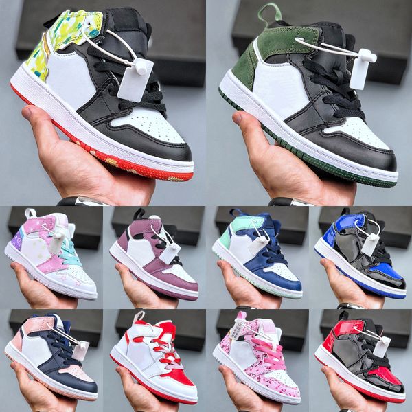 

basketball shoes jumpman 1s sport shoes skateboard trainers retro sneakers kids youth students sneaker big child junior toddler casual 1 mid