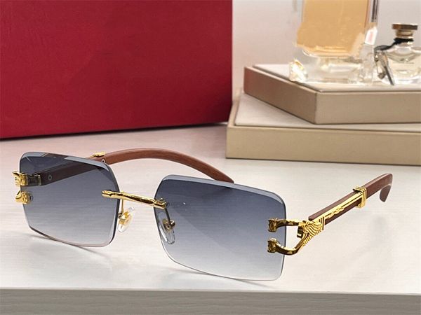 

new design fashion sunglasses square frame wooden legs men and women outdoor leisure uv protection uv400 belt case, White;black