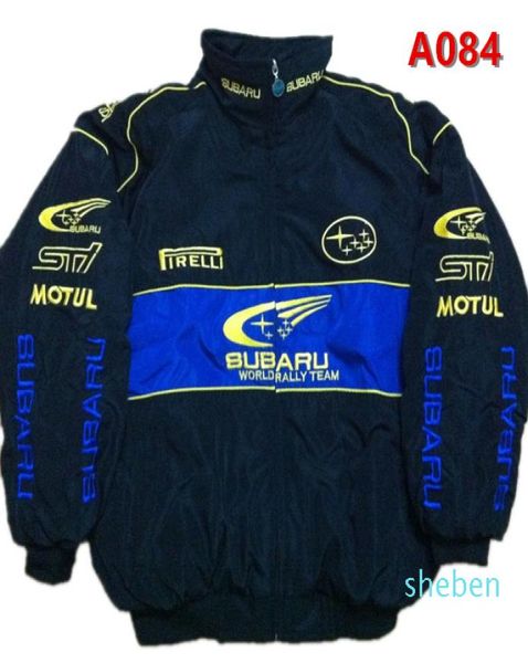 

subaru embroidery cotton nascar moto car team racing jacket suit3275113, Black;red