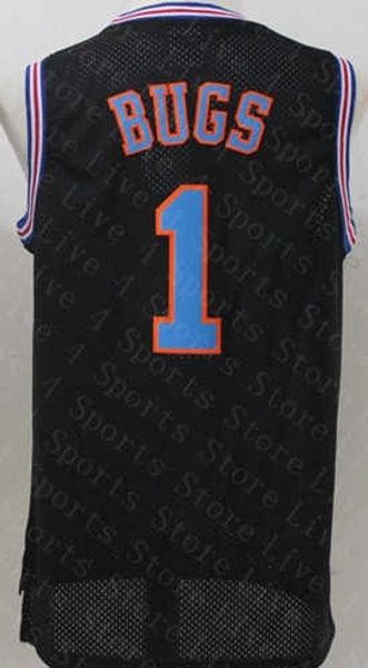 

basketball jerseys men space jam jersey 1 bugs 23 michael 2 daffy duck 10 lola bunny taz 1 3 tweety 22 bill murray curry white black movie t, Black;red