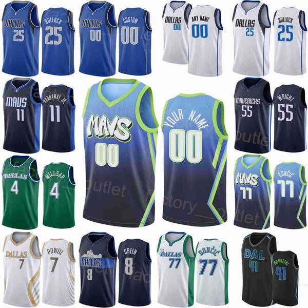 

association basketball printed city dwight powell jersey 7 spencer dinwiddie 26 luka doncic 77 jalen brunson 13 tim hardaway jr 11 dorian fi, Black;red