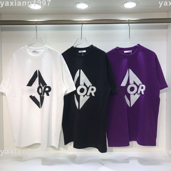 

2023ss spring and summer new hoodies high shirt grade cotton sweatshirts printing short pants sleeve round neck panel t-shirt size s-m-l-xl-, Black;brown