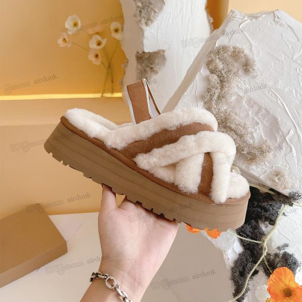 

Sandals Fluffita Sandal Disco Slide Women Furry Slippers Australia Fuzzy Winter Fluff