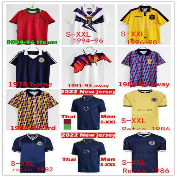 

2022 2023 home scotland jersey men football 22 23 scotland soccer jerseys world cup classic vintage retro 1982 1986 1994 1996 1998 new l8oo, Black;yellow