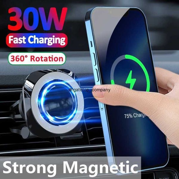 

fast charge magnetic charger with ventilated car wireless phone holder for macsafe iphone 13 12 mini max pro workstation