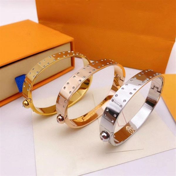 

diamond bracelet fashion bracelets for man woman bangle jewelry 6 color box need extra cost216t, Black
