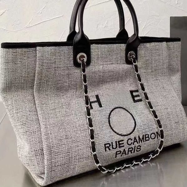 

luxury women's fashion handbags beach bags ch brand canvas embroidered label women packs evening bag classic big handbag designers larg