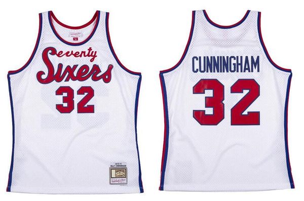 

custom stitched billy cunningham basketball jersey s-6xl mitchell & ness 1970-71 mesh hardwoods classics retro version men women youth jerse, Black;red