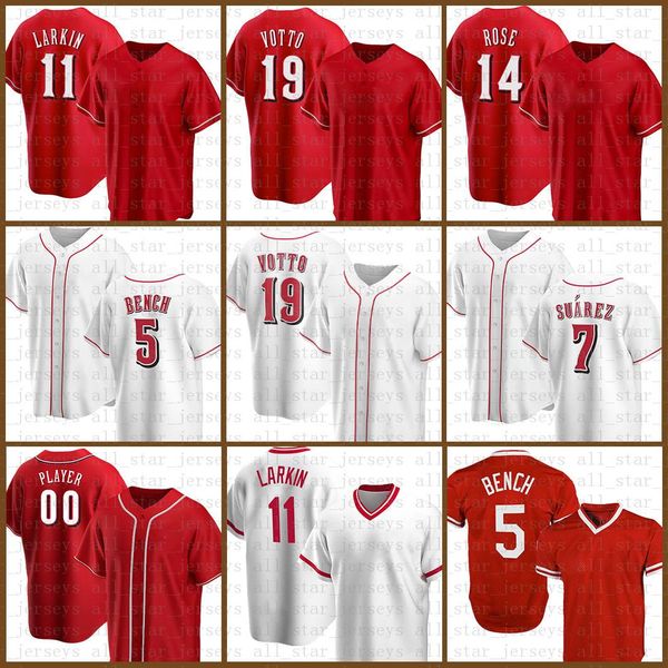 

cincinnati baseball jersey 19 joey votto johnny bench barry larkin pete rose eugenio suarez ken griffey jr mike jonathan india moustakas cha, Blue;black