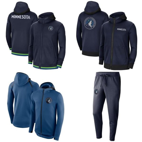 

custom men basketball jackets anthony edwards karl anthony towns 27 gobert showtime therma flex performance full-zip training hoodie, Blue;black