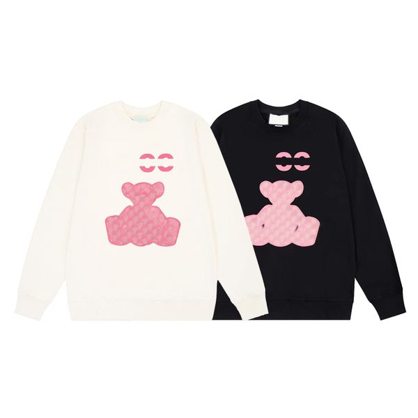

women hoodies coat pullover fashion hooded sweatshirts sports windbreaker casual coats man designer bear pattern clothing sportsuit tracksui, Black