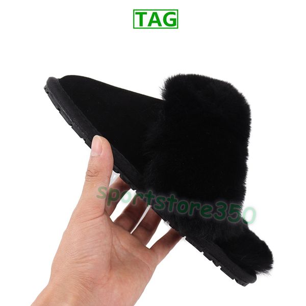 

fur slippers scuff sis warm shoes winter slides men women sneakers charcoal chestnut black luxury scuffs fashion mens slipper classic