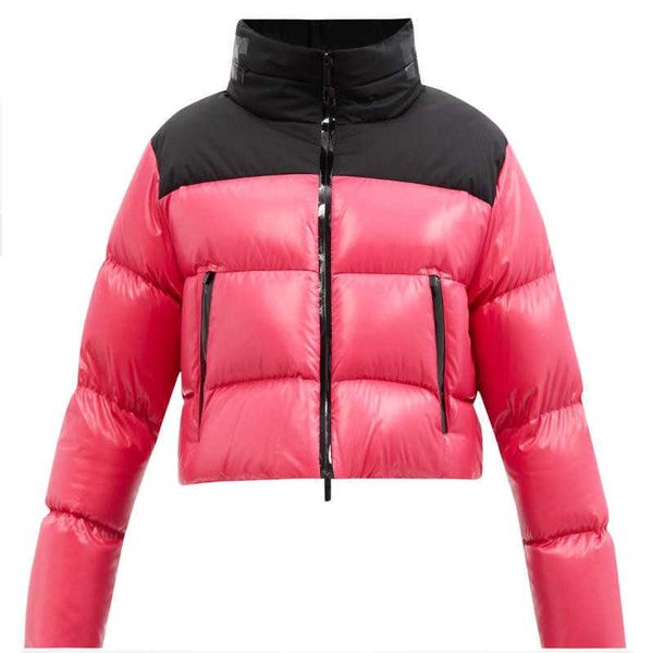 

designer luxury nortes down jacket fur ruff mens winter fit warm nft coat exterior lnterior womens pockets zipper stretch rib cuff men parka, Black