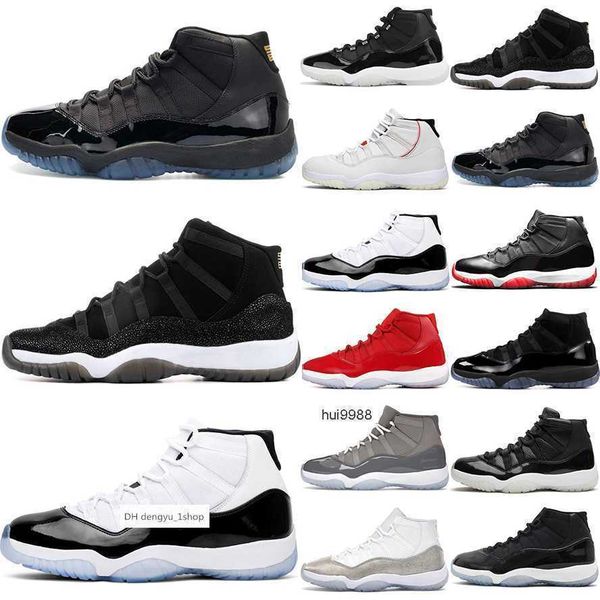 

jumpman 11s 11 basketball shoes for men jorden legend blue jubilee 25th concord gamma bred cap and gown win like 96 navy gum bla, Black