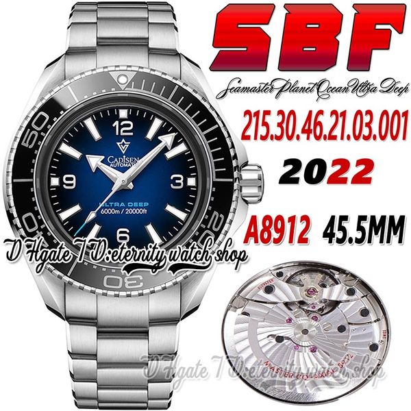 

sbf ultra deep a8912 automatic mens watch 600m sb215.30.46.21.03.001 45.5mm black ceramic bezel d-blue stainless steel bracelet 2022 super e, Slivery;brown