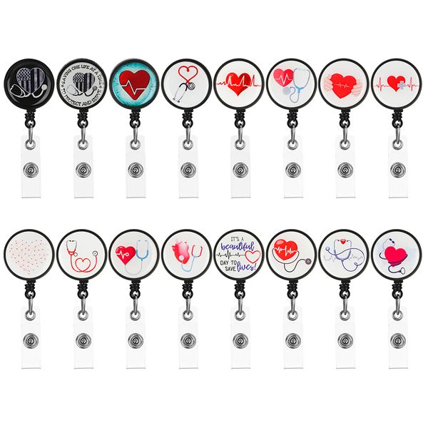 

key rings retractable nurse badge reel funny id work name tag with alligator clip nursing holder swivel clamp drop delivery 2022 smtsz, Slivery;golden