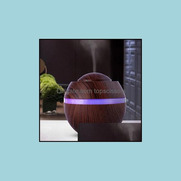 

aromatherapy air humidifier 500ml new trasonic aroma diffuser with wood grain 7 color changing led night light mist make drop delive dhuf9