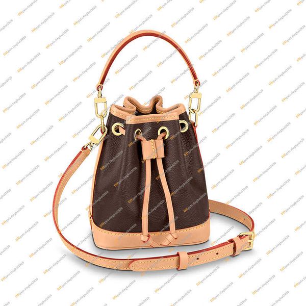 

ladies fashion casual designe luxury nano mini bucket bag crossbody shoulder bags m81266 handbag wallet coin purse key