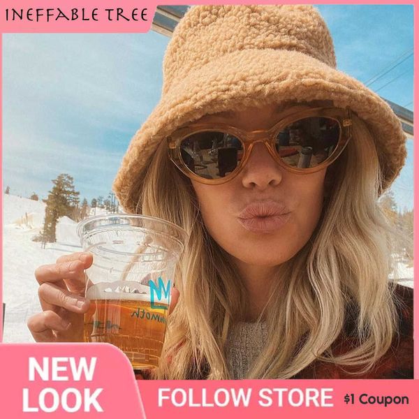 

lambswool bucket hats for women men winter outdoor sun visor panama fisherman cap letter embroidered wholesale chapeau, Blue;gray