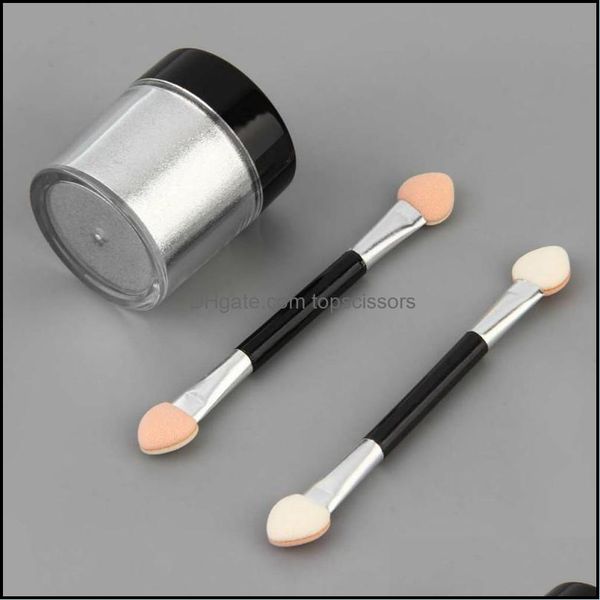 

nail glitter 1 box 10 g mirror glitter nail art pigment glitters chrome manicure gold/sier diy decorations with brush drop delivery dhlwz, Silver;gold