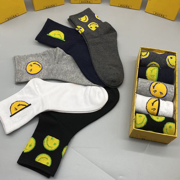 

mens womens designer socks fashion luxe sports winter printed men sock cotton man woman sport socking with box, Black