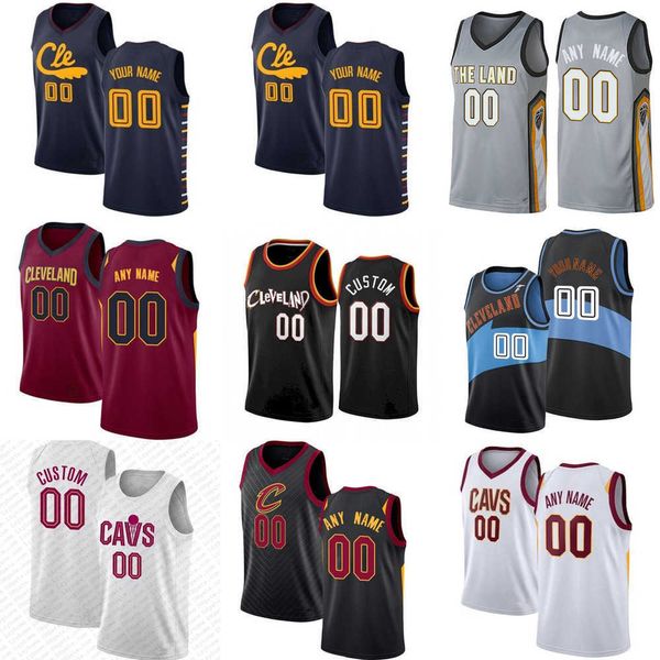 

men women youth cleveland''cavaliers''custom 21 mamadi diakite donovan 45 mitchell 4 evan mobley 10 darius garland lebro, Black;red