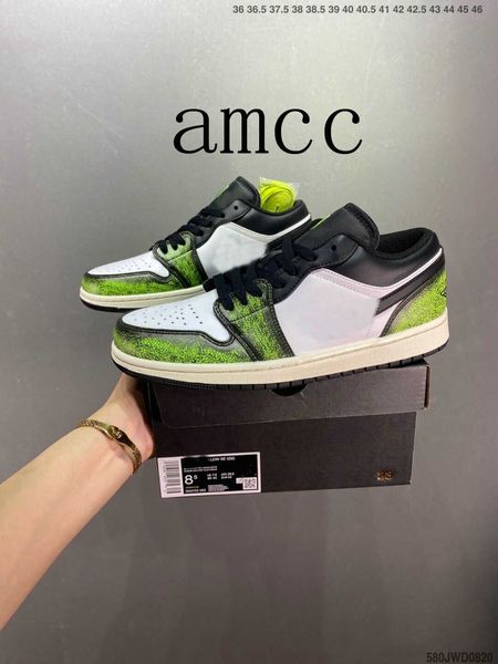 

shoes basketball women sneaker black green jumpman 1 low 1s wear-away