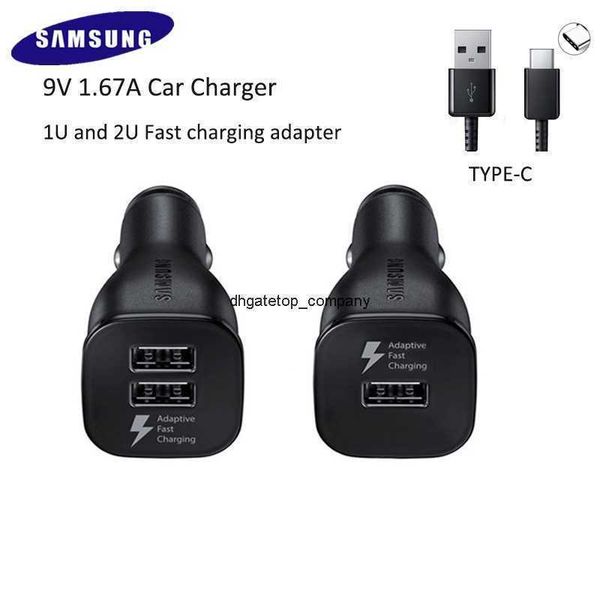 

fast charge for samsung s20 s10 s8 s9 plus note 10 8 car charger original dual adaptive usb 9v 1.67a charging