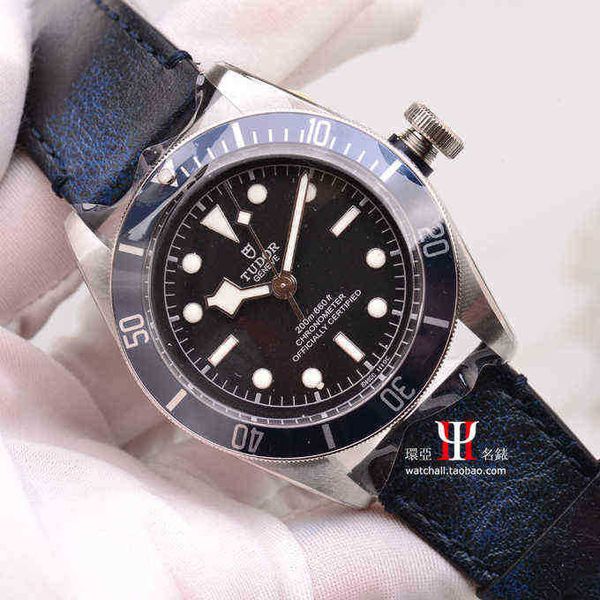 

superclone mechanical watches tudors dynasty watch designer dirudder biwan blue belt automatic mechanical men's 79230b stainless steel, Slivery;brown