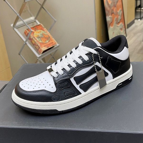 

shoes running men designer skel low bones hi leather sneakers luxury skeleton blue red white black green gray brown couple