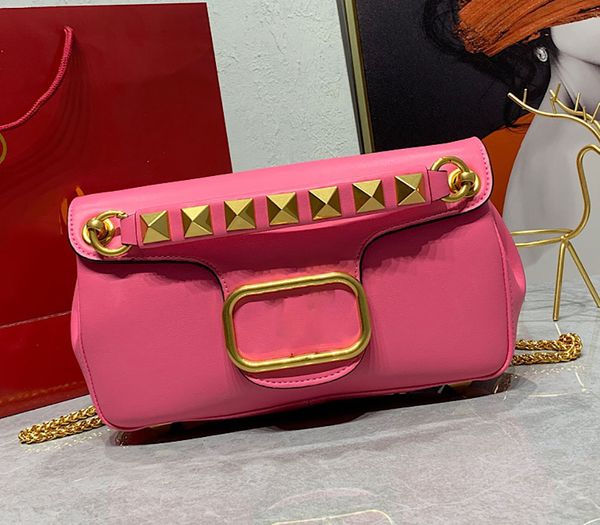

v garavani stud sign real leathere bags 28cm yld v00066 fashion women crossbody purse travel shoulder handbag