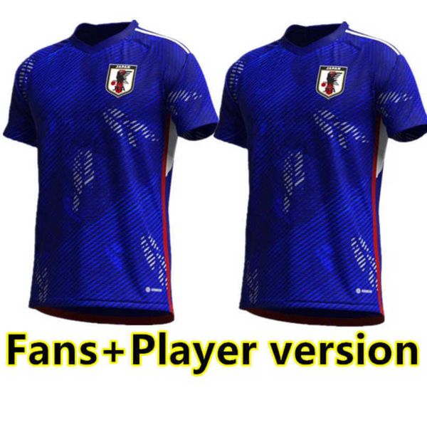 

japan 2022 world cup home soccer jerseys player version fans 100th 22 23 women cartoon captain tsubasa atom japanese football shirt honda zm, Black;yellow