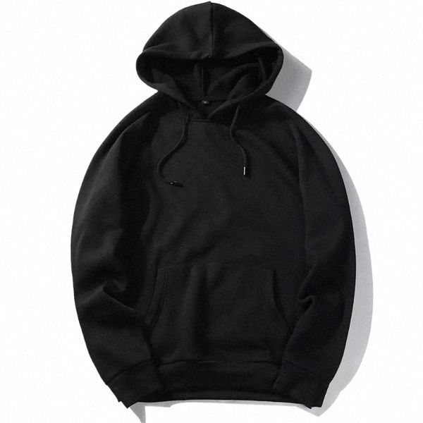 

solid color pullover hoodie men's polar fleece casual hip-hop streetwear sweatshirt skateboard women's hoodies & sweatshirts m5xr#, Black