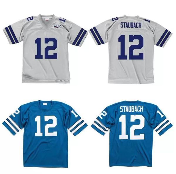 

custom stitched football jersey 12 roger staubach 1971 mitchell & ness retro rugby jerseys men women youth s-6xl, Black;red