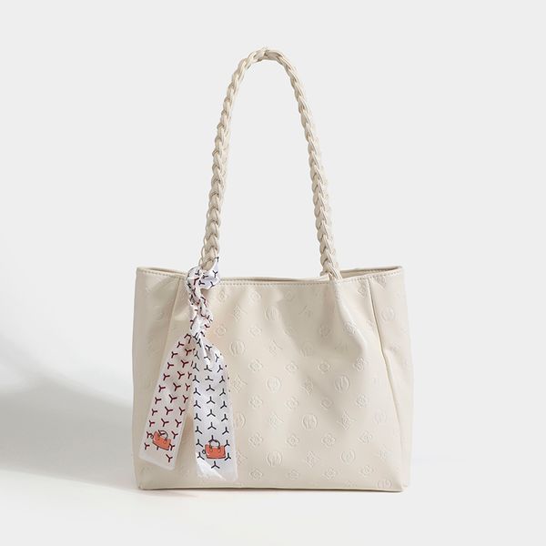 

large capacity 2022 new high appearance level and grade fashion versatile advanced texture single shoulder simple commuter tote bag, Black;red