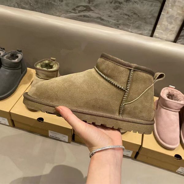 

sell aus classic warm boots mini snow boot ankle bootss usa gs 585401 women 's kids booties slippers warm boots antelope brown, Black