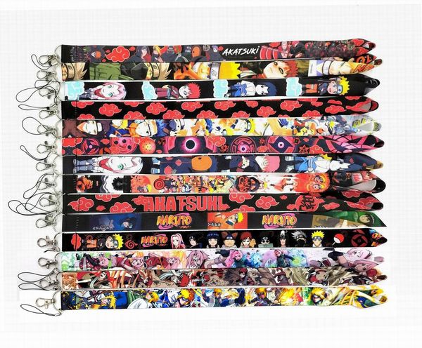 

cartoon japanese anime neck strap designer keychain lanyard for key id card phone case straps usb badge holder hang rope lariat lanyards, Silver