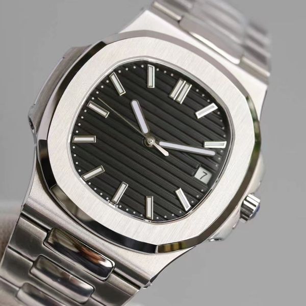 

men's mechanical watch silver dial 39mm china super movement upgrade version automatic winding classic fashion movement designer watche, Slivery;brown