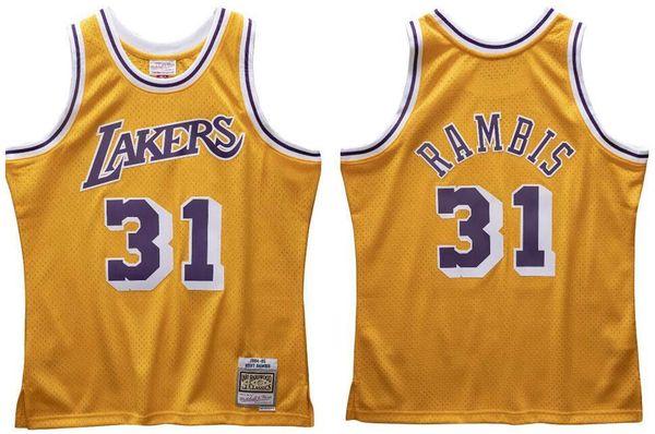 

custom custom stitched kurt rambis basketball jersey s-6xl mitchell ness 1984-85 mesh hardwoods classics retro men women youth jerseys, Black