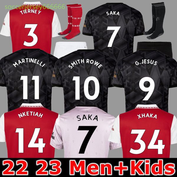 

fans player version soccer jerseys saliba gunners 22 23 martinelli g. jesus 2022 2023 smith rowe arsen jersey saka all football shirt odegaa, Black;yellow