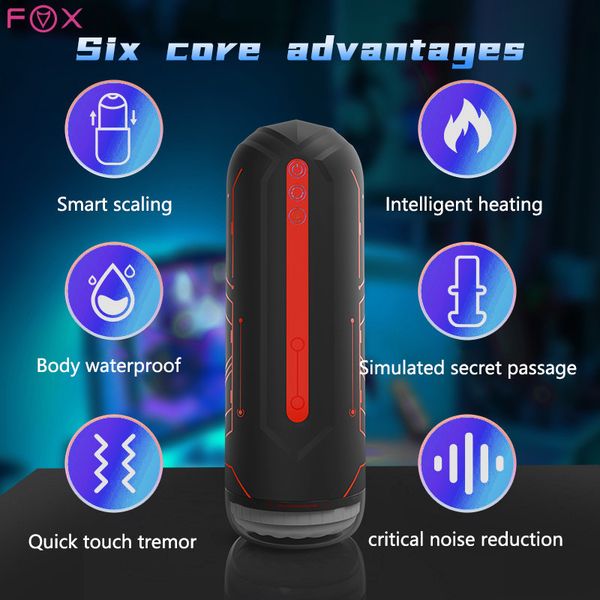 

costume accessorie automatic telescopic vibration intelligent heating whole body waterproof male electric masturbator vacuum suction vibrato, Silver