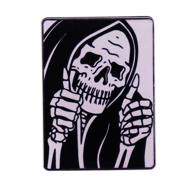 

other fashion accessories grim reaper pin stay positive test negative brooch goth badge, Silver