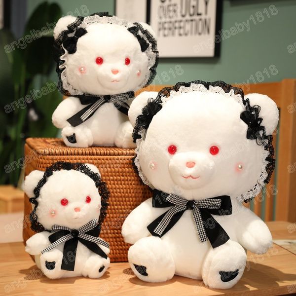 

Cute 23/30/40cm Bear Plush Toys Kawaii White Bears Pillow Soft Stuffed Plush Animal for Wedding Birthday Gifts s, As picture