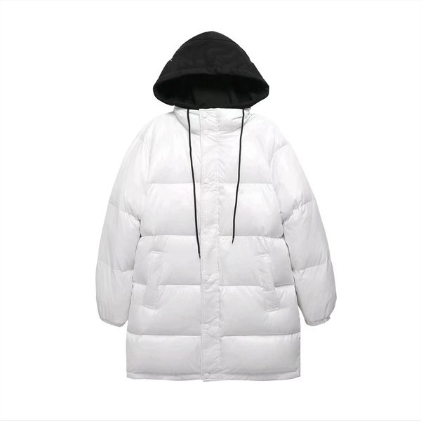 

designer luxury brand classic winter women's down hooded fashion warm long coat 90% duck down 2022 puffer jacket women, Black