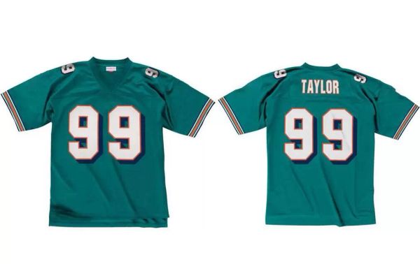 

custom stitched football jersey 99 jason taylor 2006 mitchell & ness retro rugby jerseys men women youth s-6xl, Black;red