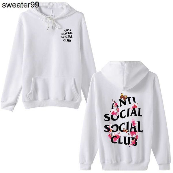 

spring and autumn men's sweatshirts high street assc butterfly print autumn and winter cotton loose hooded sweater for men and women, Black
